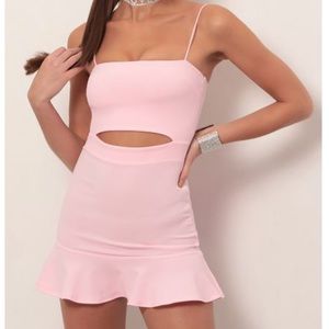 light pink mini dress